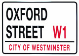 Oxford Street Plaque en métal