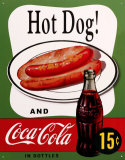 Coca Cola – Hot Dog Blechschild