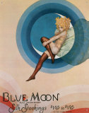 Blue Moon Stockings Tin Sign