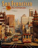 San Francisco Tin Sign by Kerne Erickson