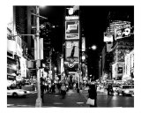 Times Square Evening - Manhattan, New York City - B&W Photograph Photographic Print by DW labs