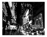 42nd Street Evening - Manhattan, New York City - B&W Photograph Photographie par DW labs