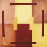 Six Squares with Lines Prints by Peggy Garr
