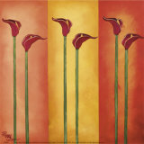 Six Red Lilies Lámina por Peggy Garr Six Red Lilies Lámina por Peggy Garr