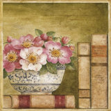Potted Flowers with Books IV Affiches par Eric Barjot