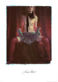 Erotic Portrait, Topless with Scarf Posters by Laura Rickus