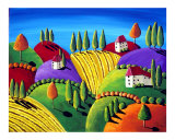 Tuscan Landscape Giclee-trykk av Renie Britenbucher
