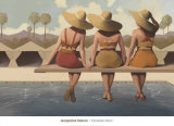 Poolside Chat Art par Jacqueline Osborn
