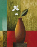 Gold Vase Floral I Art by Pablo Esteban