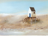 Beach Cabins II Print by Jean Jauneau
