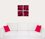 Bamboo Squares Wandabziehbild