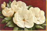 Magnolia Crimson I Stretched Canvas Print by Igor Levashov