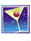 Martini Glass with Ornament Inside Posters Martini Glass with Ornament Inside Posters