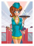 Airplane Stewardess Print