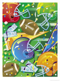 Texture, Football Elements, Grouped Elements Poster Texture, Football Elements, Grouped Elements Poster