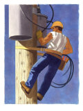 A Man Repairing a Transformer Art