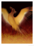 The Mythical Phoenix Rising from Ashes Plakater