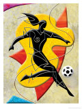 Soccer Player Kicking Ball Posters Soccer Player Kicking Ball Posters