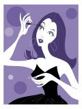 Woman Putting on Eye Liner Posters