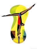 Gymnast on Balance Beam Prints
