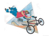 Boy on Stunt Bike Láminas Boy on Stunt Bike Láminas