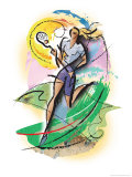 Woman Lacrosse Player Affiches