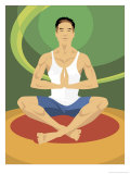 Man Doing Yoga Prints