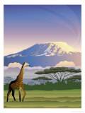 A View of Mt. Kilimanjaro in Africa Posters