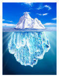 A View of an Iceberg from Above and Below Water Láminas A View of an Iceberg from Above and Below Water Láminas
