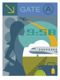 Airport Departure Montage Poster