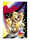 Theater Masks Poster
