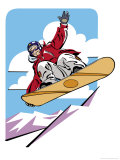 Snowboarder Jumping Prints