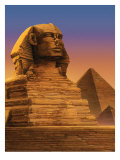 The Sphinx with the Pyramids of Giza in the Background Posters