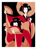 Two Japanese Geisha Affiches