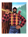 Lumberjack with Axe Art