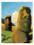 The Moai Statues on Easter Island Prints