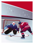 People Playing Hockey Affiches