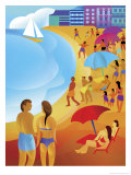 People on a Beach Póster People on a Beach Póster