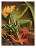 A Dragon Guarding a Treasure Prints