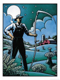 Farmer with Scythe Posters