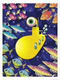 Submarine Surrounded by Fish Foto