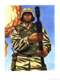 A Soldier with His Gun Affiches