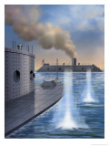 The Merrimac and the Monitor in Battle Prints
