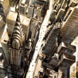 Aerial View of Chrysler Building Prints by Matthew Daniels