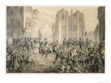 The Protestants Under Herzog Bernhard Recapture Regensburg Giclee Print by C.a. Dahlstrom