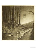 The War of the Worlds, The Martians are Seen to be Working by Night Giclee Print by Henrique Alvim Corrêa