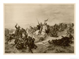 Battle of Hastings the Norman Knights Overwhelm the English Foot-Soldiers Giclee Print by Henri Dupray