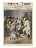 Gandhi is Arrested by the Indian Government for His Civil Disobedience Tactics Giclee Print by Achille Beltrame