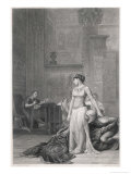 Caesar and Cleopatra reproduction procédé giclée par J.l. Gerome