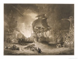 Egyptian Campaign Battle of the Nile Reproduction procédé giclée par George Arnald